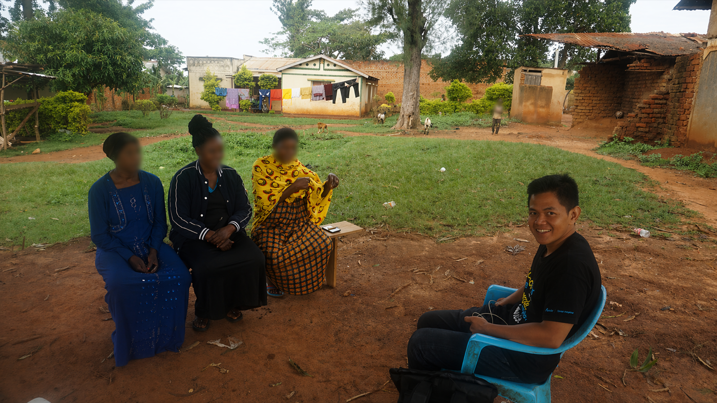 Field research activity in Mbale, Uganda.